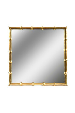 Gold Line 3, lustro w złotej oprawie, wym.50x50cm