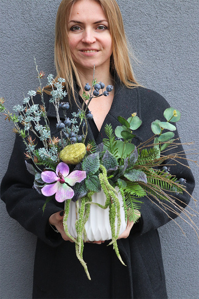 Hiltonia, kompozycja kwiatowa