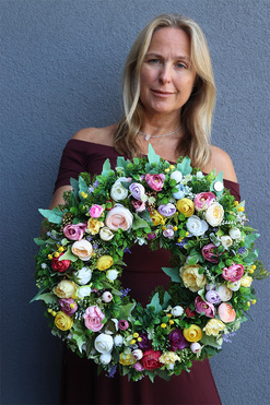 Miss Anna barwny wianek na drzwi, śr.45cm  