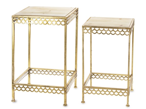 Fiori Gold kwietnik / stojak, kpl. 2 szt.