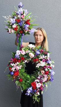 Marassi 2, komplet dekoracji nagrobnych, wieniec+bukiet