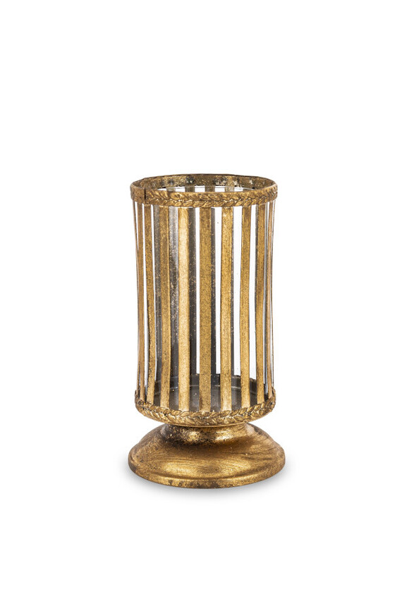 Antico, stylowy metalowy świecznik, wym.18.5x10.5x10.5cm