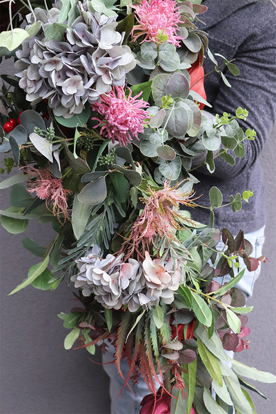 Jasmina New, narożna girlanda ze sztucznych kwiatów