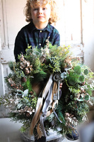 Klucz do Szczęścia, duży wianek zimowy, śr.50cm