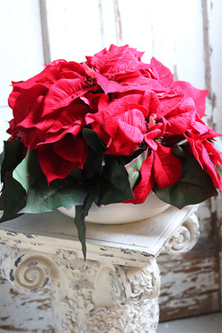 Gwiazda Betlejemska Biała Villa, wysokiej jakości sztuczna roślina, wym.30x50cm 