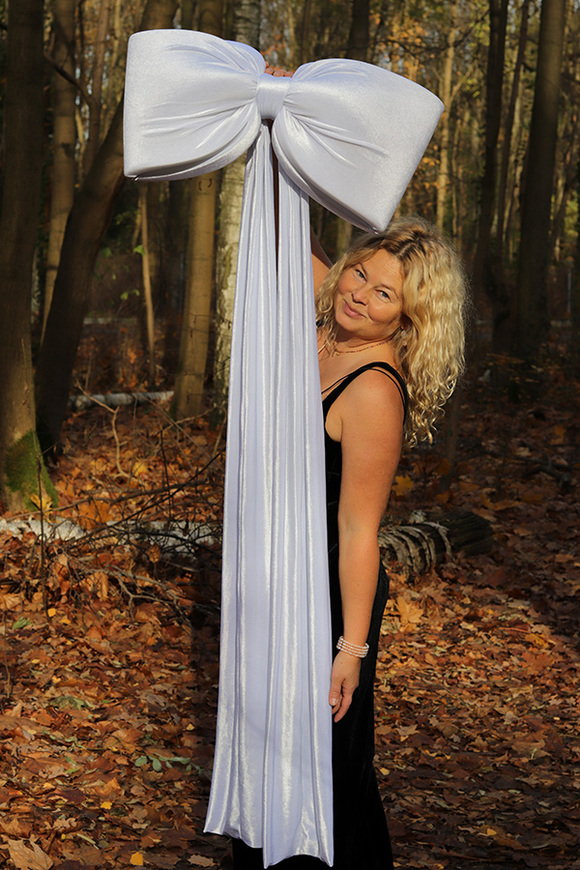 Velvet Papillon, welurowa kokarda pluszowa XXL