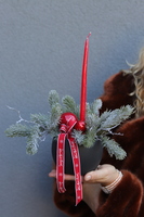 Minimal, świąteczny stroik ze świecą