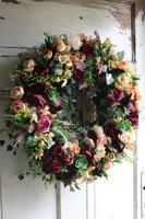 Bordolia, ozdobny wianek na drzwi, śr.47cm