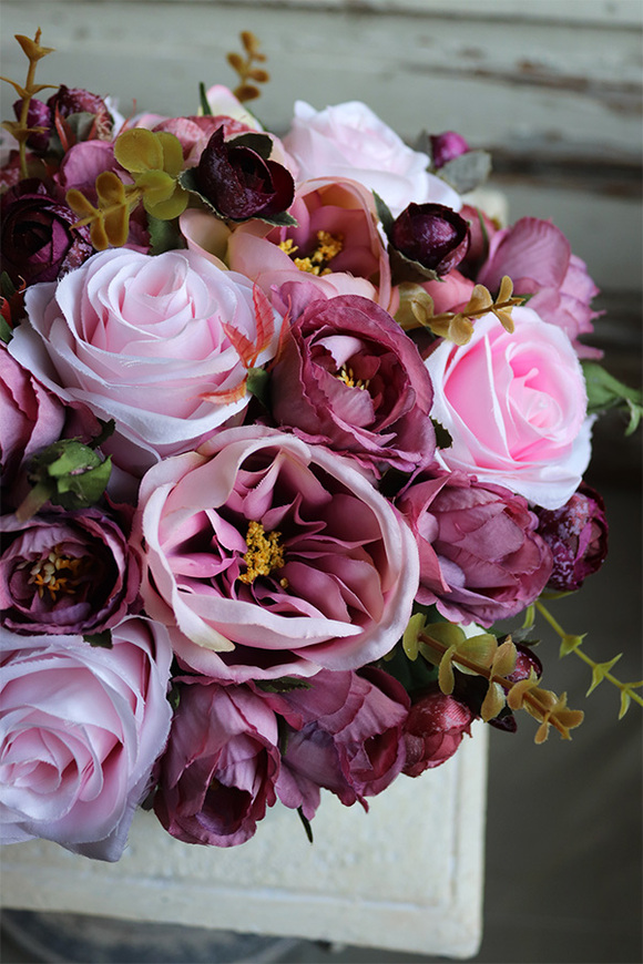 Florito Pink, flowerbox z różowymi kwiatami, wys.25cm 