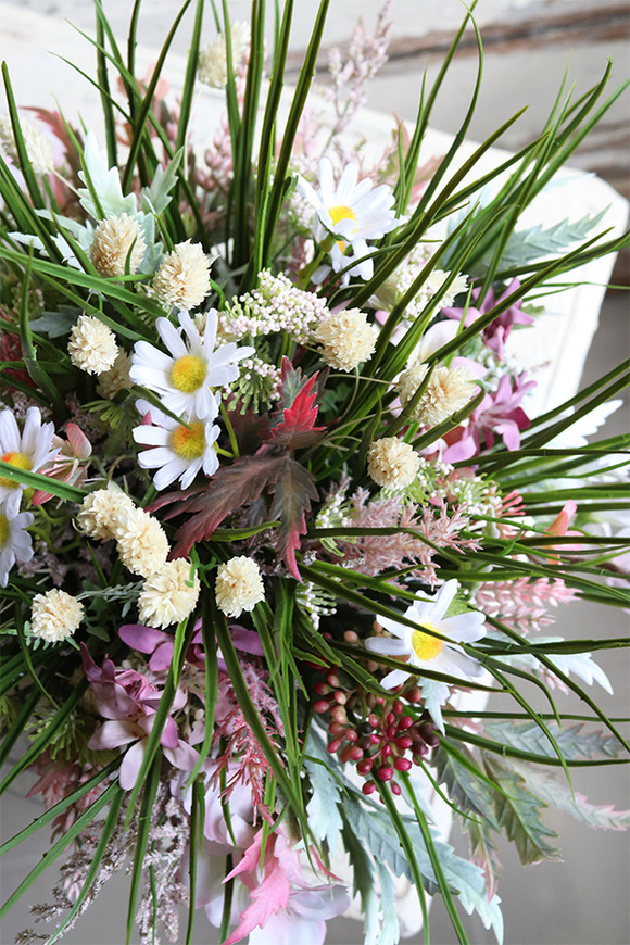 kompozycja traw i polnych kwiatów, Letnia Łąka Mini, wys.28cm