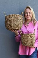 Bali Basket pleciony kosz osłonka z trawy morskiej