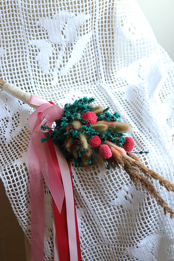 Cecylia, komplet dekoracji wielkanocnych, koszyczek&palemka