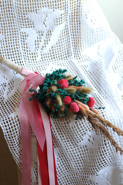 Cecylia, komplet dekoracji wielkanocnych, koszyczek&palemka