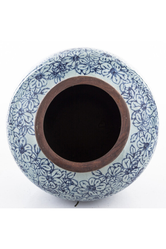 Blue Night ceramiczny wazon ze wzorem