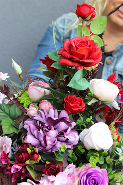 Felinata Light, kompozycja nagrobna w naczyniu, wym.63x54cm  