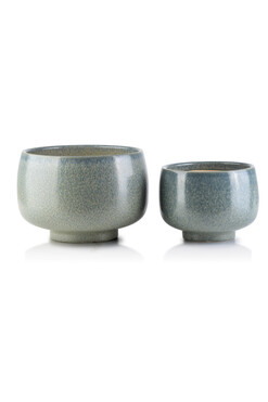 Etna Green, ceramiczna osłonka doniczka, kpl.2szt 