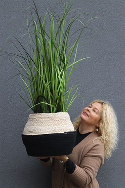 Traviata Basket, sztuczna trawa w koszu, wys.100cm