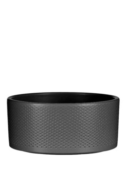 Erasmus, okrągła osłonka donica misa, grafit, wym.10x22cm