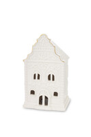 Glamour XMAS, domek ceramiczny lampion LED