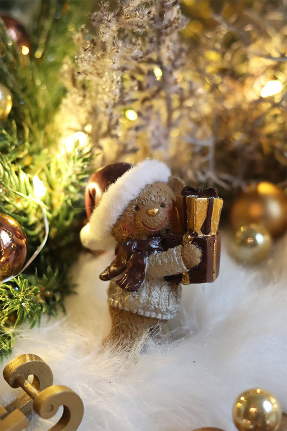 Kraina Misiów LED, świąteczny stroik na tacy