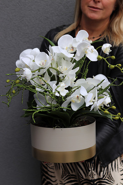 Izydoria, wysokiej jakości sztuczny storczyk, wym.42cm