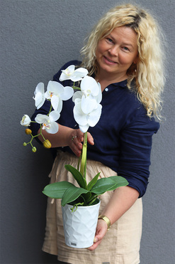 White Berlin, elegancki sztuczny storczyk, wys.58cm 