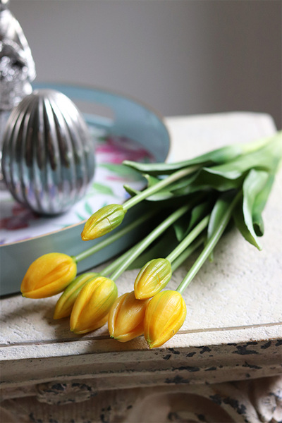 bukiet tulipanów silikonowych Aprill Yellow
