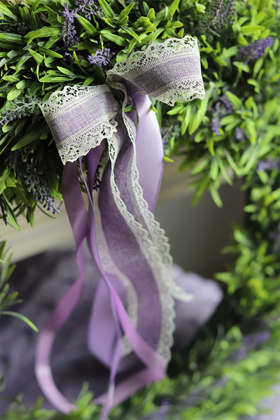 dekoracyjny wianek Lawendowe Pola