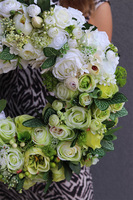 Caryca Katarzyna Green & White, efektowny wieniec na drzwi, śr.50cm 