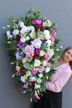 Della Namaste, duża wiązanka nagrobna, dł.120cm