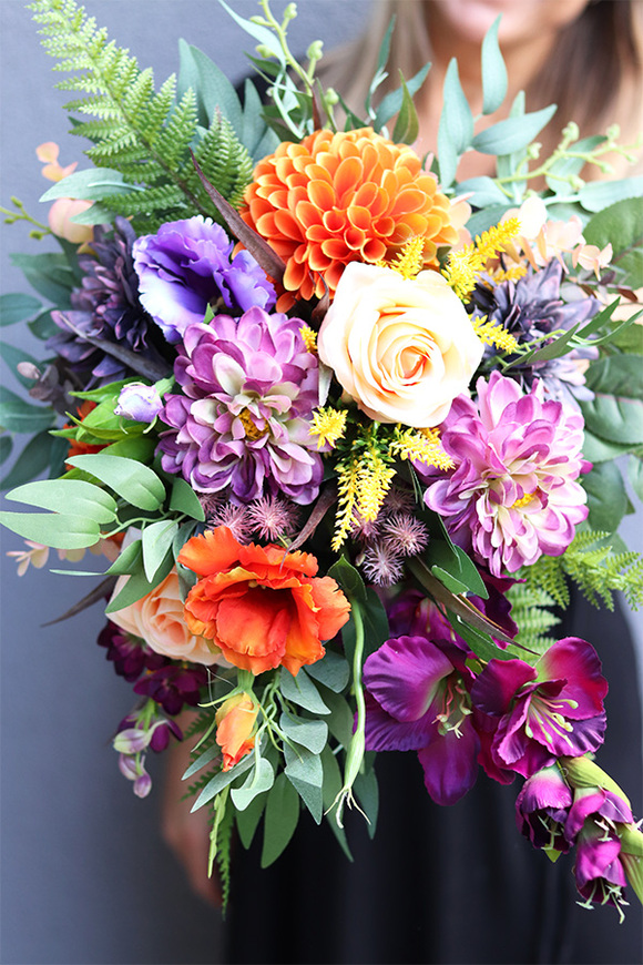 Jesień Życia, jesienny bukiet nagrobny we wkładzie