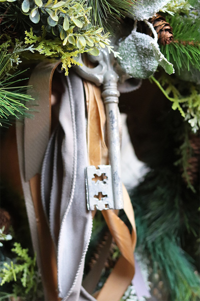 Klucz do Szczęścia, duży wianek zimowy, śr.50cm