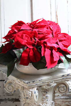 Gwiazda Betlejemska Biała Villa, wysokiej jakości sztuczna roślina, wym.30x50cm 