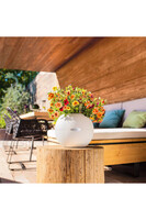 Puro, elegancka donica z nawadnianiem, szara, wym.16.5x20cm 