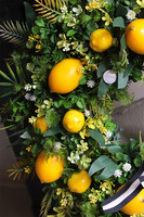 Citrones 5, zielony wianek na drzwi z owocami
