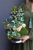 Dekoria Elegant Villa, zielony storczyk w pucharze