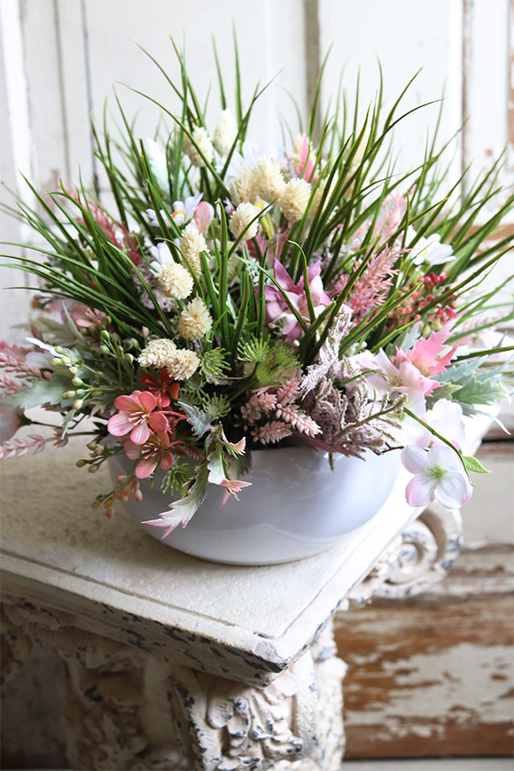 kompozycja traw i polnych kwiatów, Letnia Łąka Mini, wys.28cm