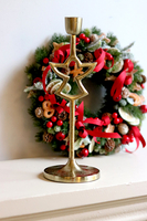 Xmas Gold, świąteczny świecznik złoty z aniołem	