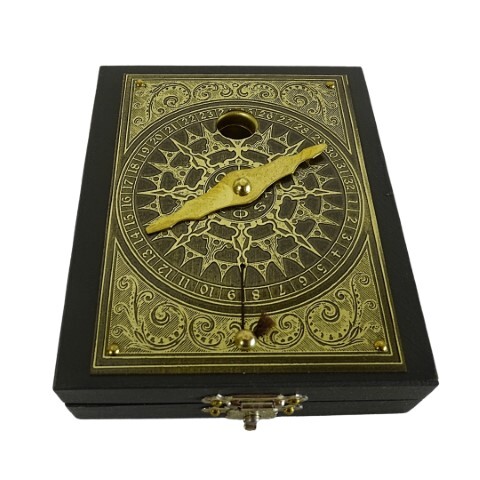 Kepler, zegar słoneczny i kompas, wieko mosiężne