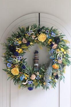 Mazurite, marynistyczny wianek z latarnią morską, śr.76cm 