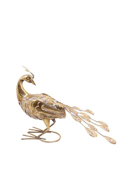 Pawie B, dekoracja ogrodowa metalowa, wys.33cm