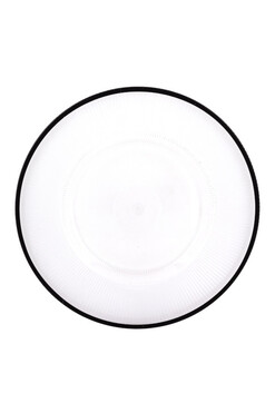 OD RĘKI Blanche Simple, transparentny podtalerz ze wzorem, czarny, śr.33cm