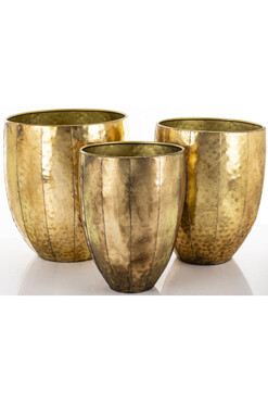 komplet 3 - ech metalowych osłonek, Goldeneo, B, wym.40/38/35cm