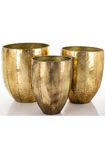 komplet 3 - ech metalowych osłonek, Goldeneo, B, wym.40/38/35cm