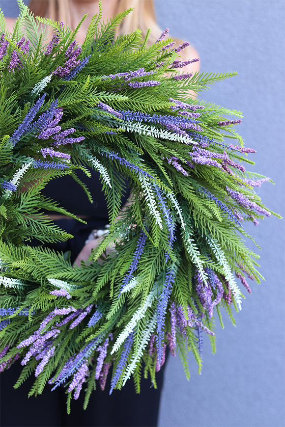 Wrzośce, jesienny wianek na drzwi, śr.50cm