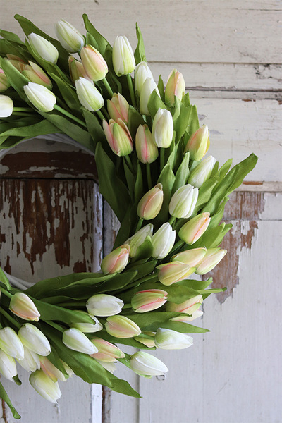 bardzo elegancki wianek z tulipanów, Witaj Wiosno New