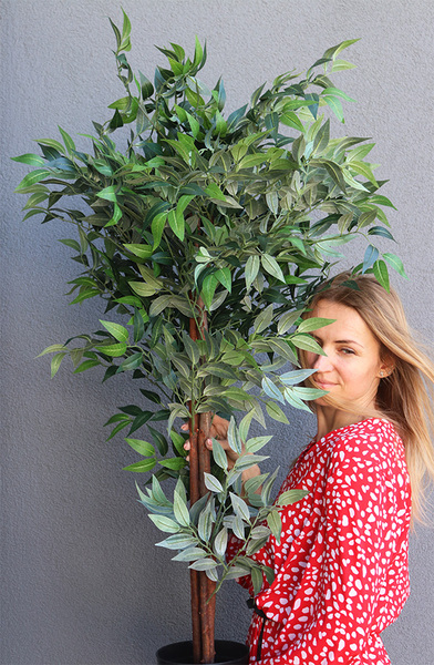 Fikus Benjamin M, sztuczna roślina w doniczce