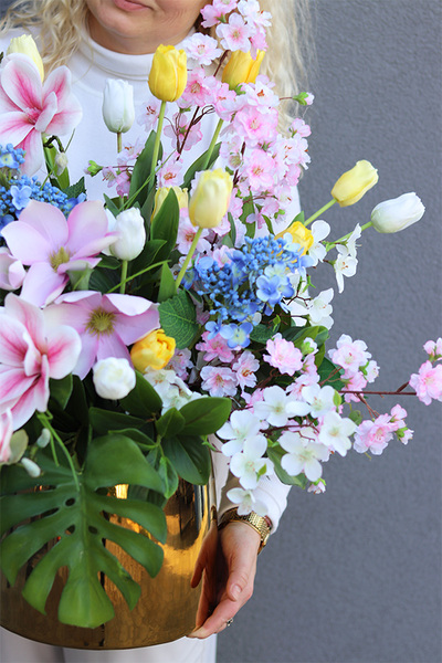 Longoria Spring, stroik wiosenny z magnolią