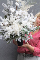 White Winter, zimowy bukiet nagrobny we wkładzie