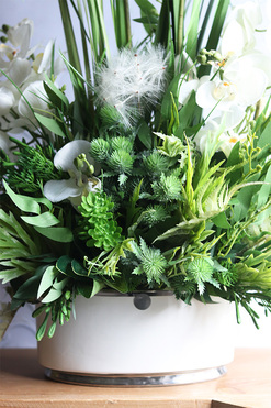 Grenoa Glamour 2, kompozycja z trawą i storczykiem, wys.74cm